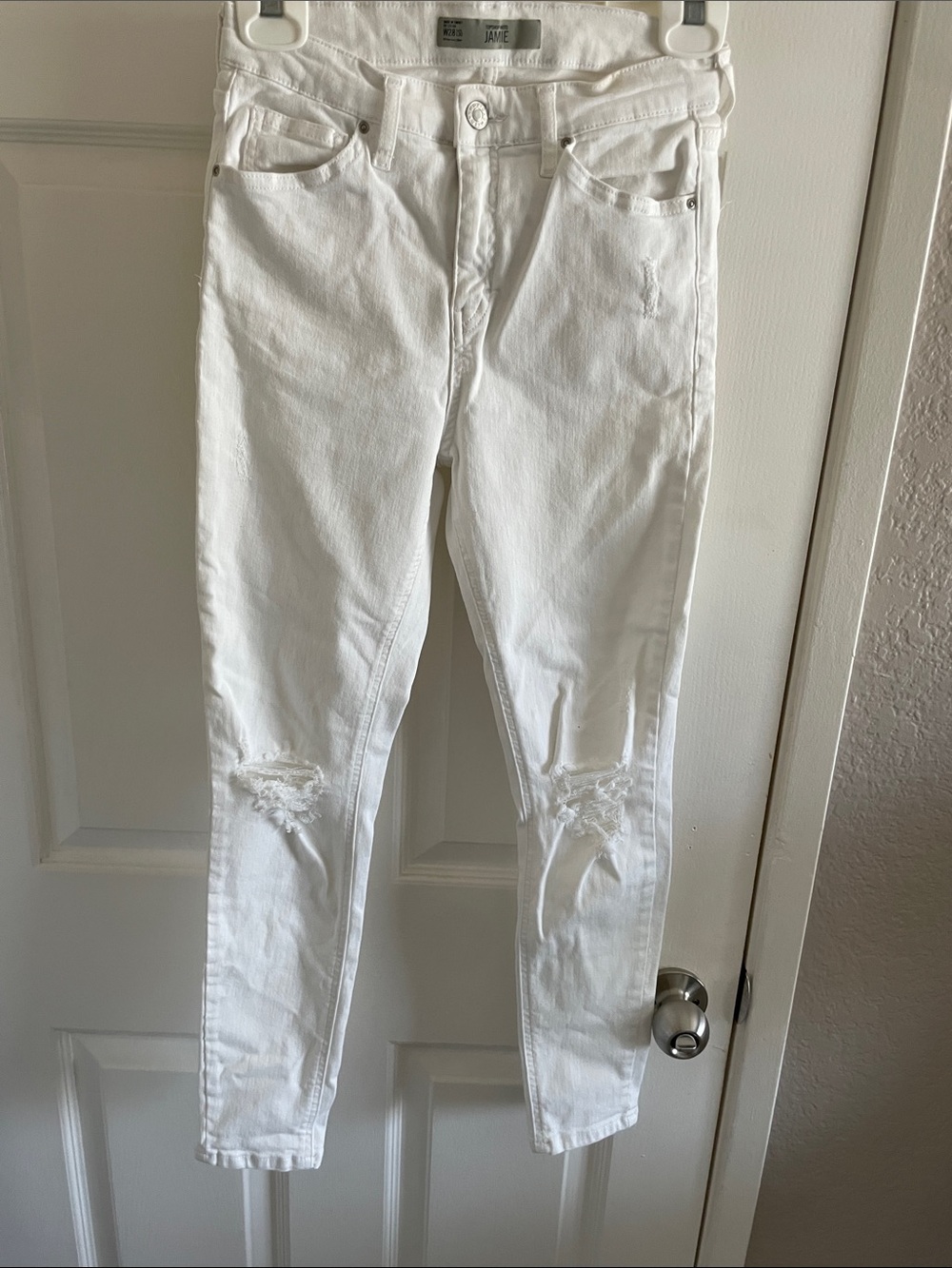 Topshop Moto Jamie White Skinny Jeans 28